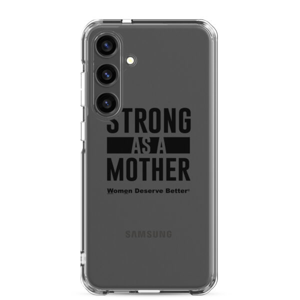 Strong as a Mother Clear Case for Samsung® Black Text - Image 31