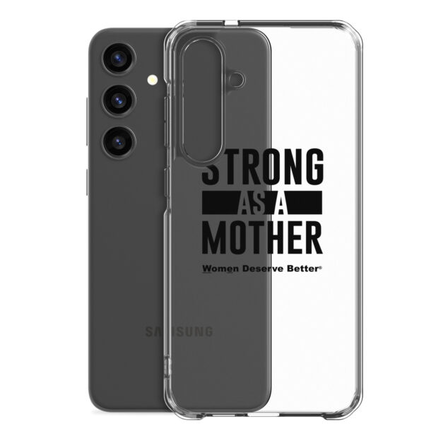 Strong as a Mother Clear Case for Samsung® Black Text - Image 32