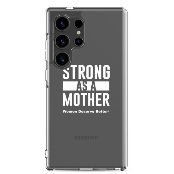 Strong as a Mother Clear Case for Samsung® White Text - Image 33