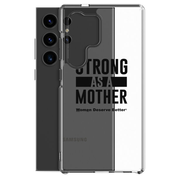 Strong as a Mother Clear Case for Samsung® Black Text - Image 34