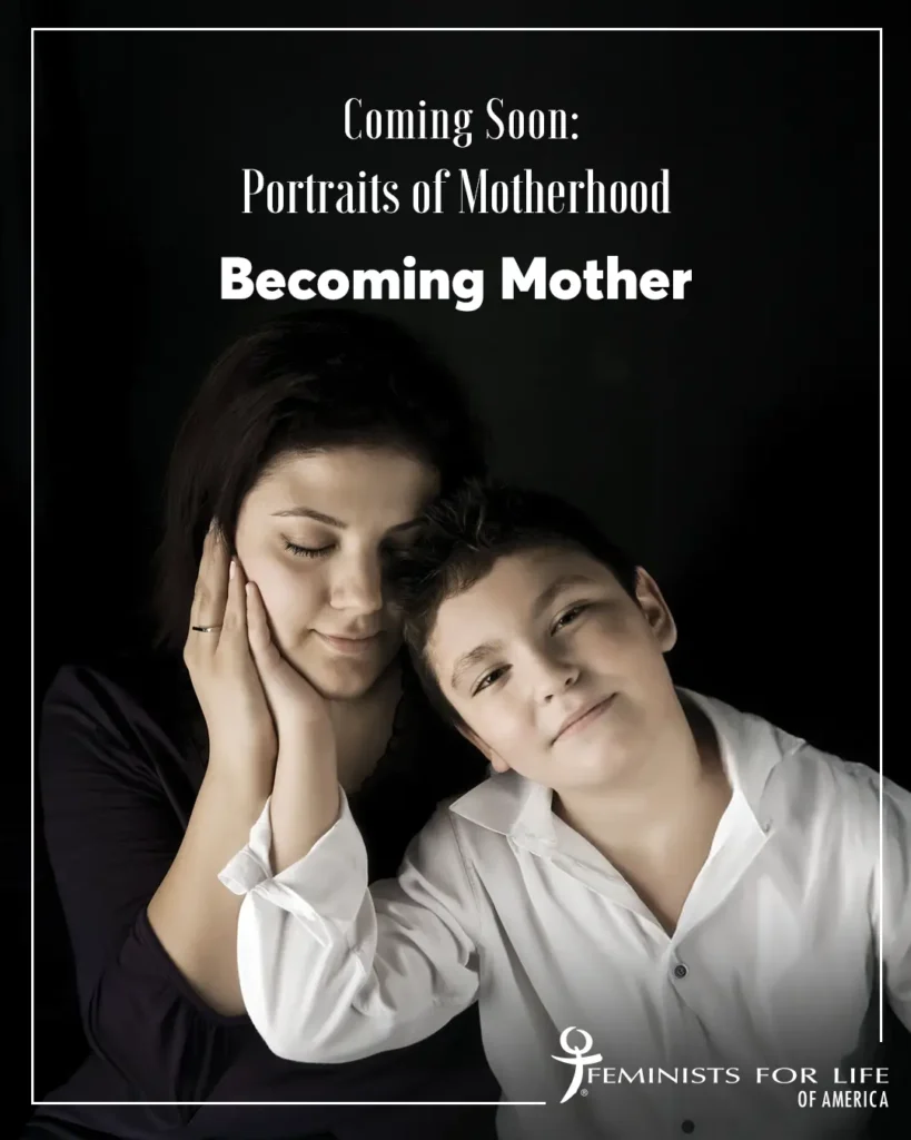 A woman with her child