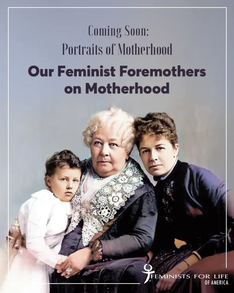 Historical feminists in a colorized photo