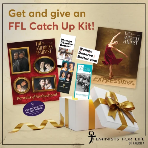 A photo of the Feminists for Life Catch-Up Kit