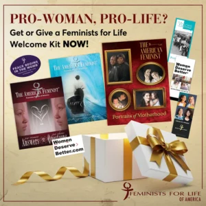 Photo of the Feminists for Life Welcome Kit